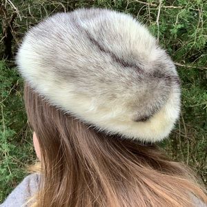 Vintage Mink Fur Beret Hat